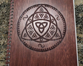 Triquetra wooden notebook