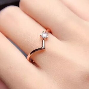 Moissanite Ring,925 Sterling Silver Ring,Round Moissanite Ring,Engagement Ring,Wedding Ring Luxury Ring,Ring/Band,3mm Moissanite Ring,Rings