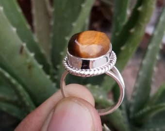 Tiger Eye Ring,Tiger Eye Stone Ring ,925 Sterling Silver ring,Bohemian Ring,Tiger Eye Jewelry,stacking ring,Handmade Ring,Gypsy Ring,Rings