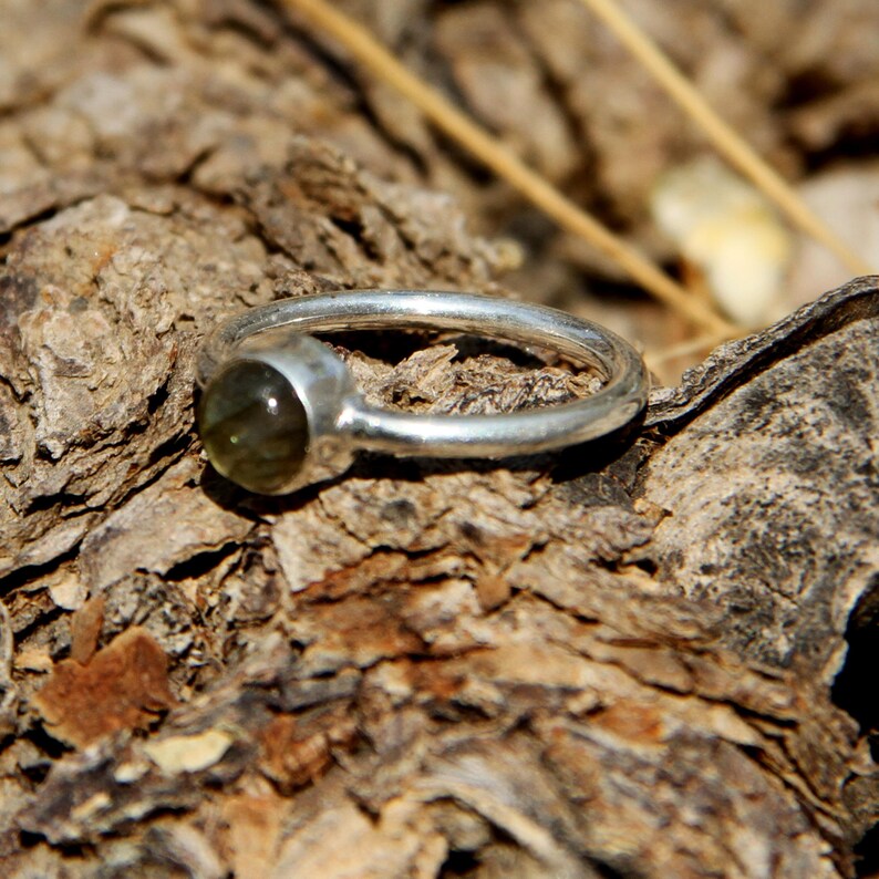 Labradorite Ring-Silver Labradorite Ring,Sterling Silver Ring,Stack Ring,Midi Ring,Gift For Her,Natural Labradorite Gemstone Ring image 5