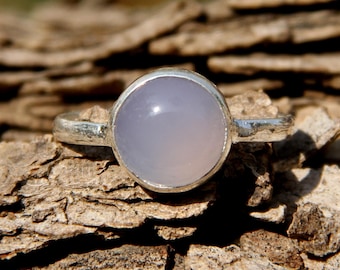 On Sale-Pink Chalcedony Ring,Chalcedony Ring,Chalcedony Gemstone Ring,Silver Ring,Pink Gemstone Ring,Gift For Her,Sterling Silver Ring