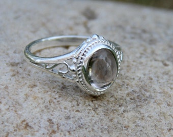 Smoky Topaz,Quartz Ring,Silver Ring,Sterling Silver Ring,Handmade Quartz Ring,Smoky Quartz Ring,Gift For Her,Gemstone Ring