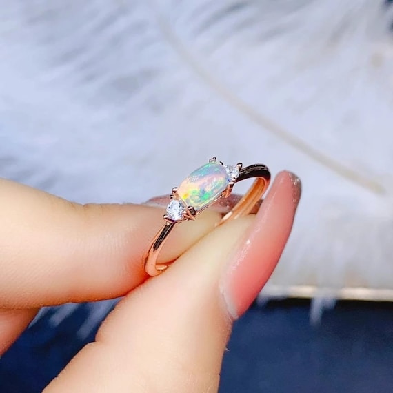 Mexican Fire Opal Ring By Glenda Loretto – Turquoise & Tufa