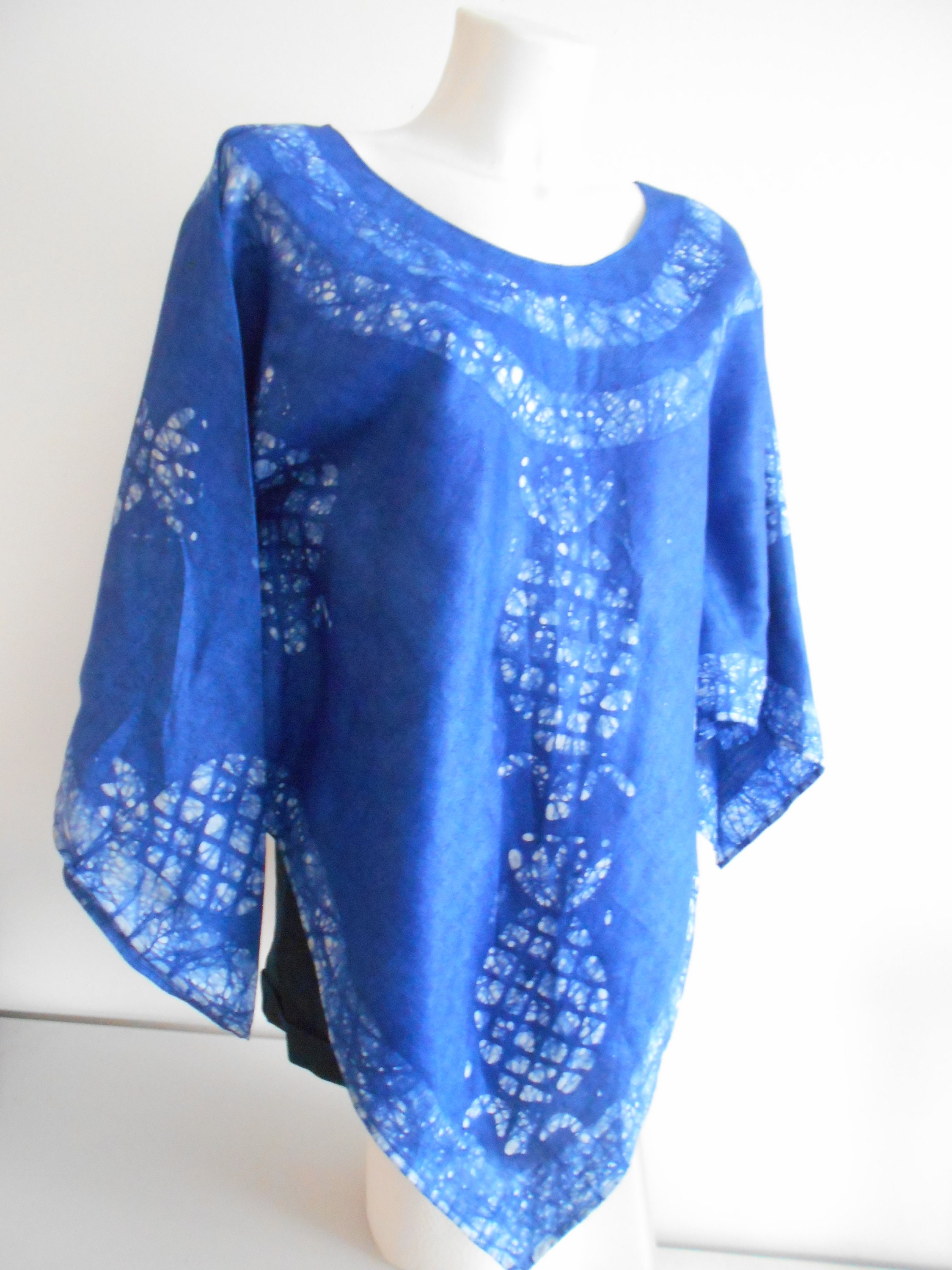 トップス MARTE vintage Asymmetry Batik Tunic Top MARTE vintage Asymmetry Batik Tunic Top