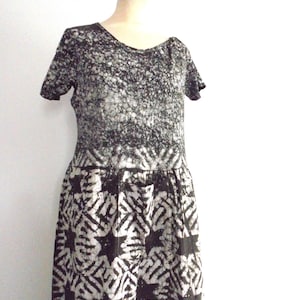 T shirt dress Batik jersey cotton dress TXL
