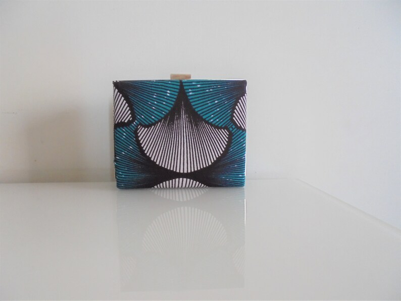 pochette minaudière wax Vert