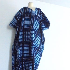 Large boubou dress wax batik pattern