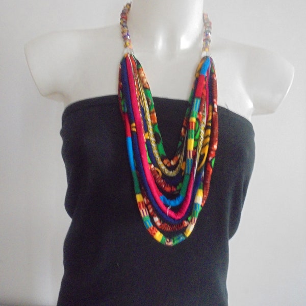 wax multi-row necklace