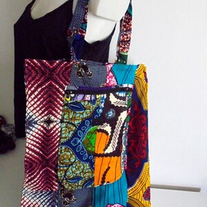 Einziehbare Tragetasche aus Wachs-Patchwork