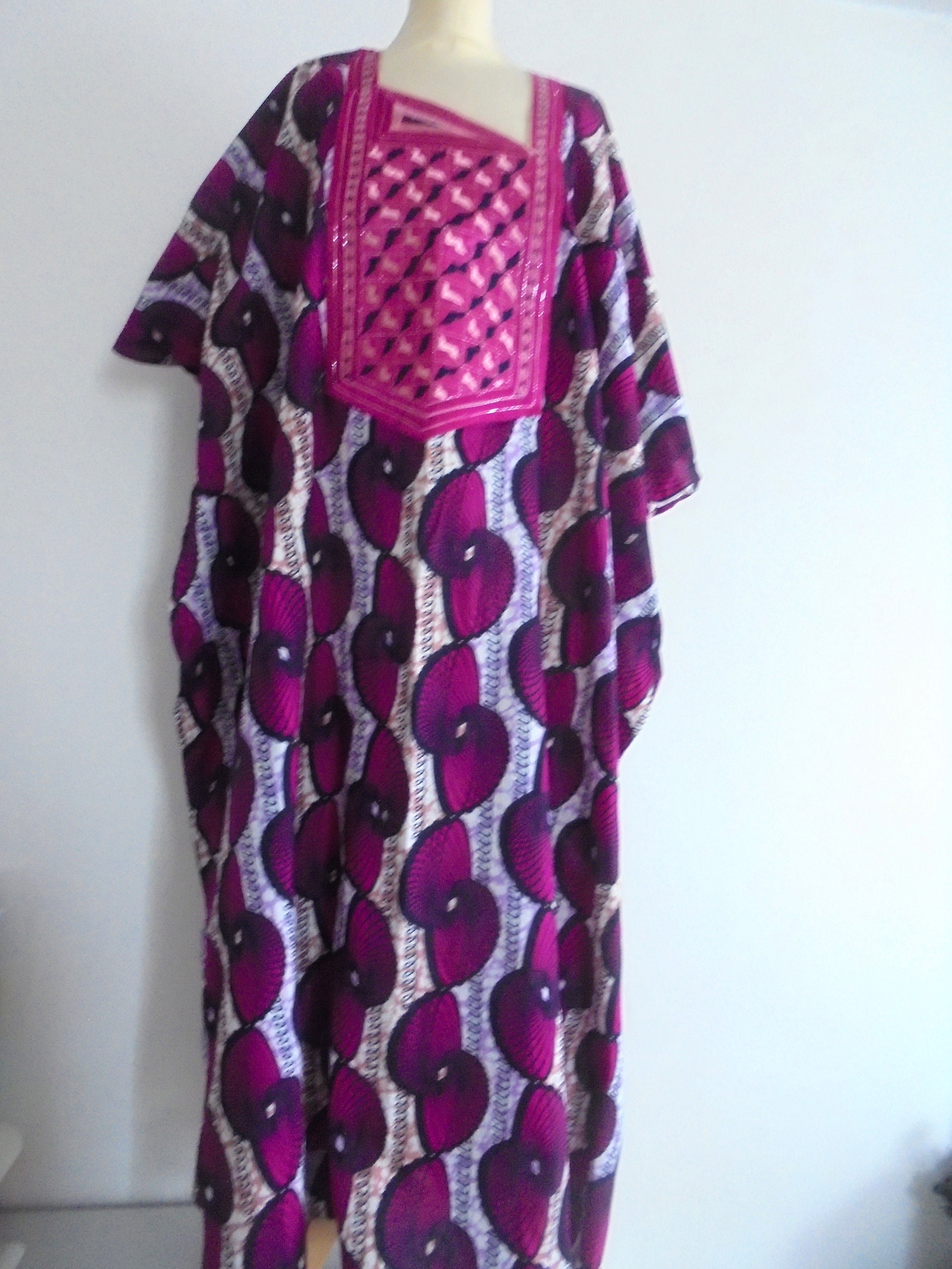 Grand boubou brode wax robe longue boubou Etsy France