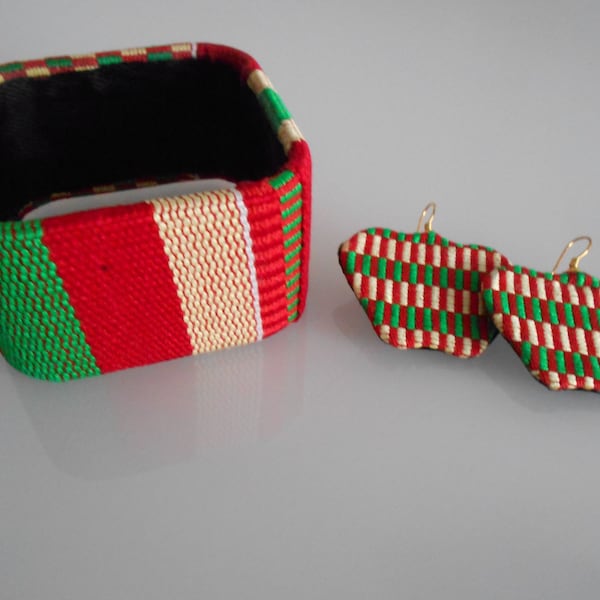 bracelet  tissu kenté