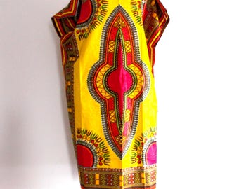 mid-length boubou dashiki african loincloth dress