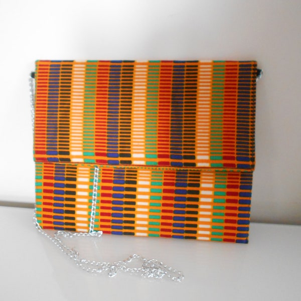 Pochette clutch  imprimée wax