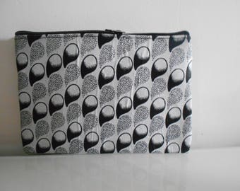 small bag pouch in wax fabric