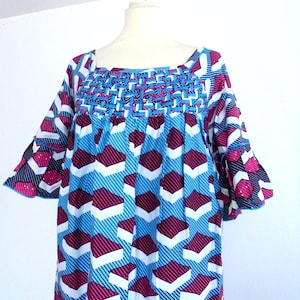 Long boubou wax dress