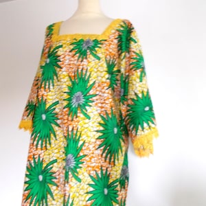 Long boubou wax dress