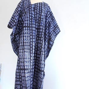Large boubou dress wax batik pattern Cotton
