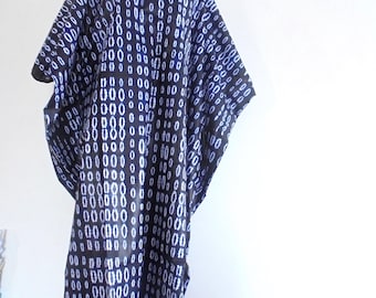 Large boubou dress wax batik pattern Cotton