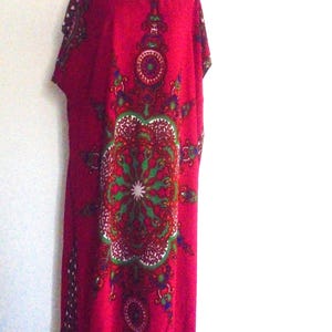 Long dress, boubou, batik T 34/36 (African loincloth)