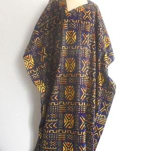 Large boubou dress wax batik pattern