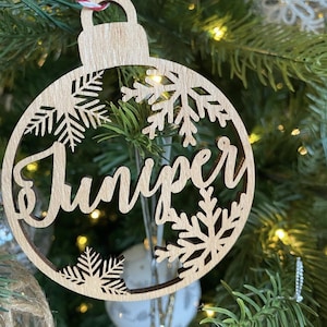 Personalised bauble Personalized Christmas Ornaments personalized laser cut Custom bauble laser cut names CHRISTMAS gift
