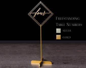 Goldene Hochzeit Tischnummern | Gold Tischnummern | Holztischzahlen | Tischzahlen Hochzeit | Hochzeitszahlen Tisch-Hochzeits-Dekor