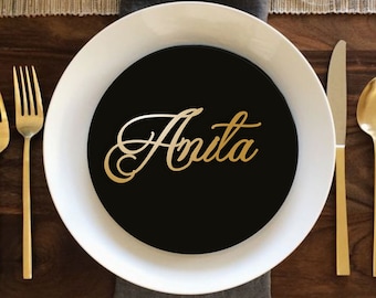 Place Name -Gold Place Name -Wooden Wedding Place Name -Place Setting-Place Card -Please Enter your phone number in the &quot;NOTE to the seller&quot;