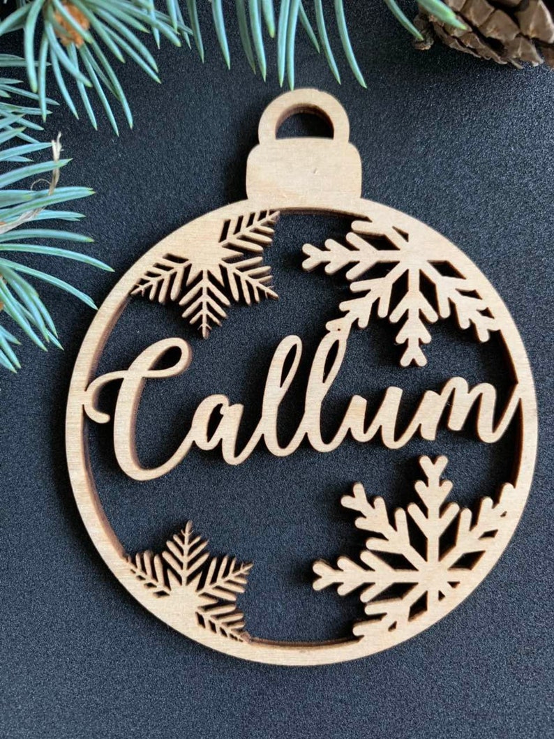 Personalized Christmas Ornaments Personalized Custom Bauble Etsy