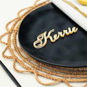 Acrylic Name Place, Gold Mirror Laser-Cut Acrylic Wedding Place Cards - Luxury Table Decor , Wedding place cards ,Place names , Custom names