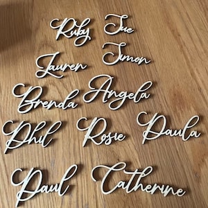 Wedding place card,laser cut names,Personalized wooden place cards , Custom wedding place cards  Name Plates For Wedding ,Bride and Groom