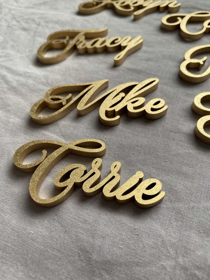 Wooden Place Names Settings Custom Wood Wedding place Etsy