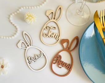 Etiqueta de canasta de Pascua, etiqueta de nombre personalizada, etiqueta de nombre de canasta de Pascua personalizada, etiqueta de Pascua personalizada, etiqueta de conejito de madera, etiqueta de conejito de Pascua personalizada,