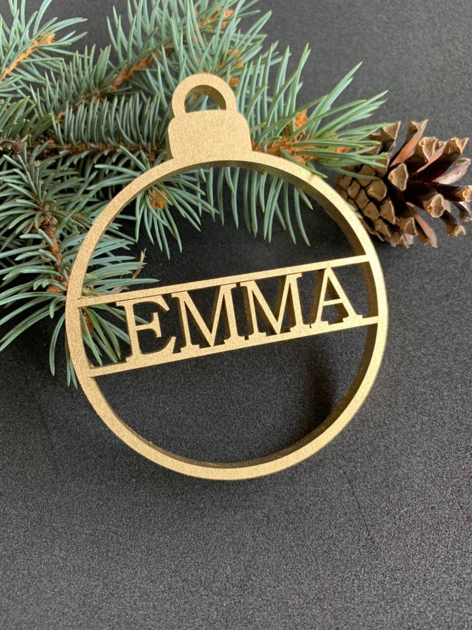 Personalized Christmas Name Ornament With Laser Cut Snowflakes Custom ...