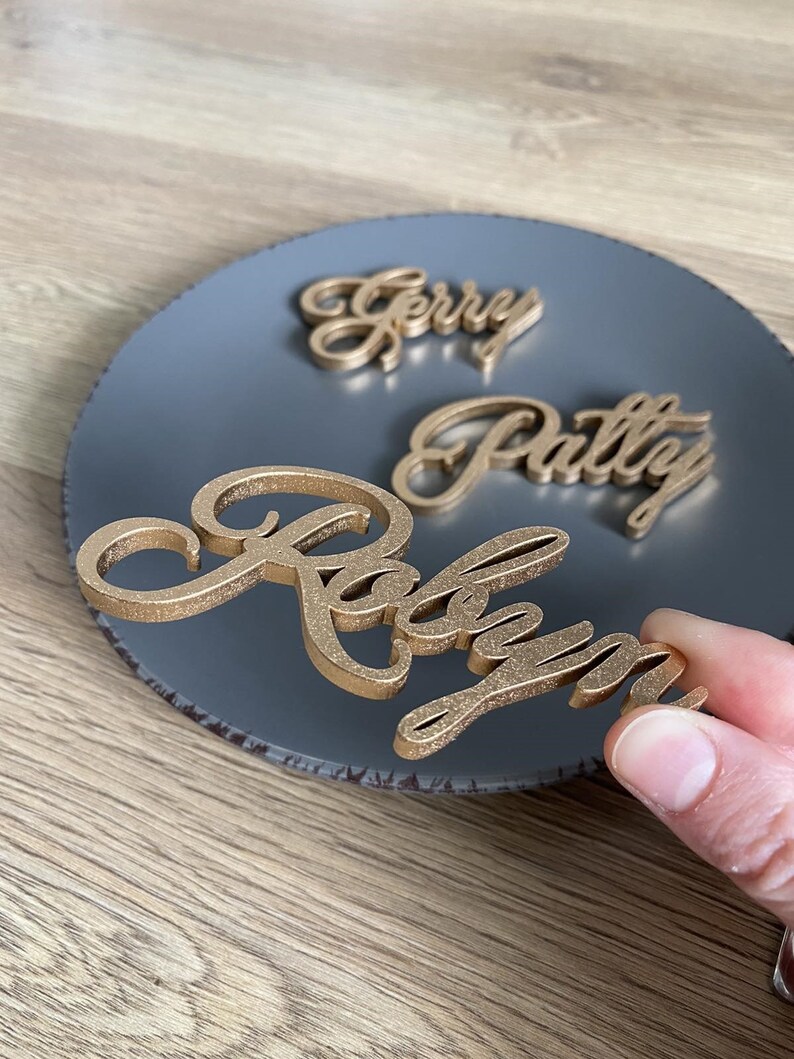 Wooden Place Names Settings Custom Wood Wedding place Etsy