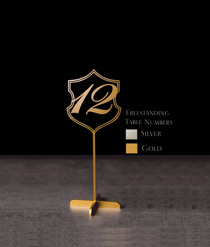 Freestanding Table Numbers Gold Table Numbers Weding Table Etsy