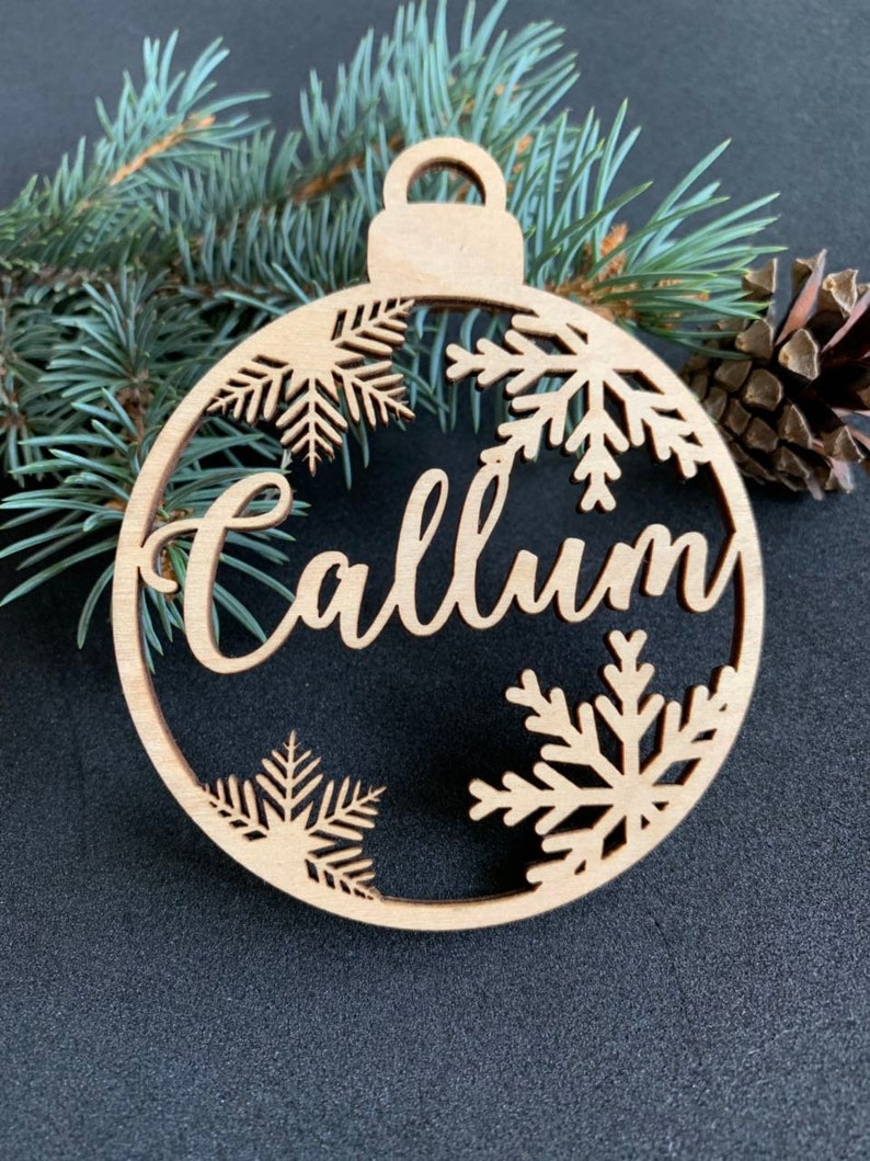 Personalized Christmas Ornaments Personalized Custom Bauble Etsy