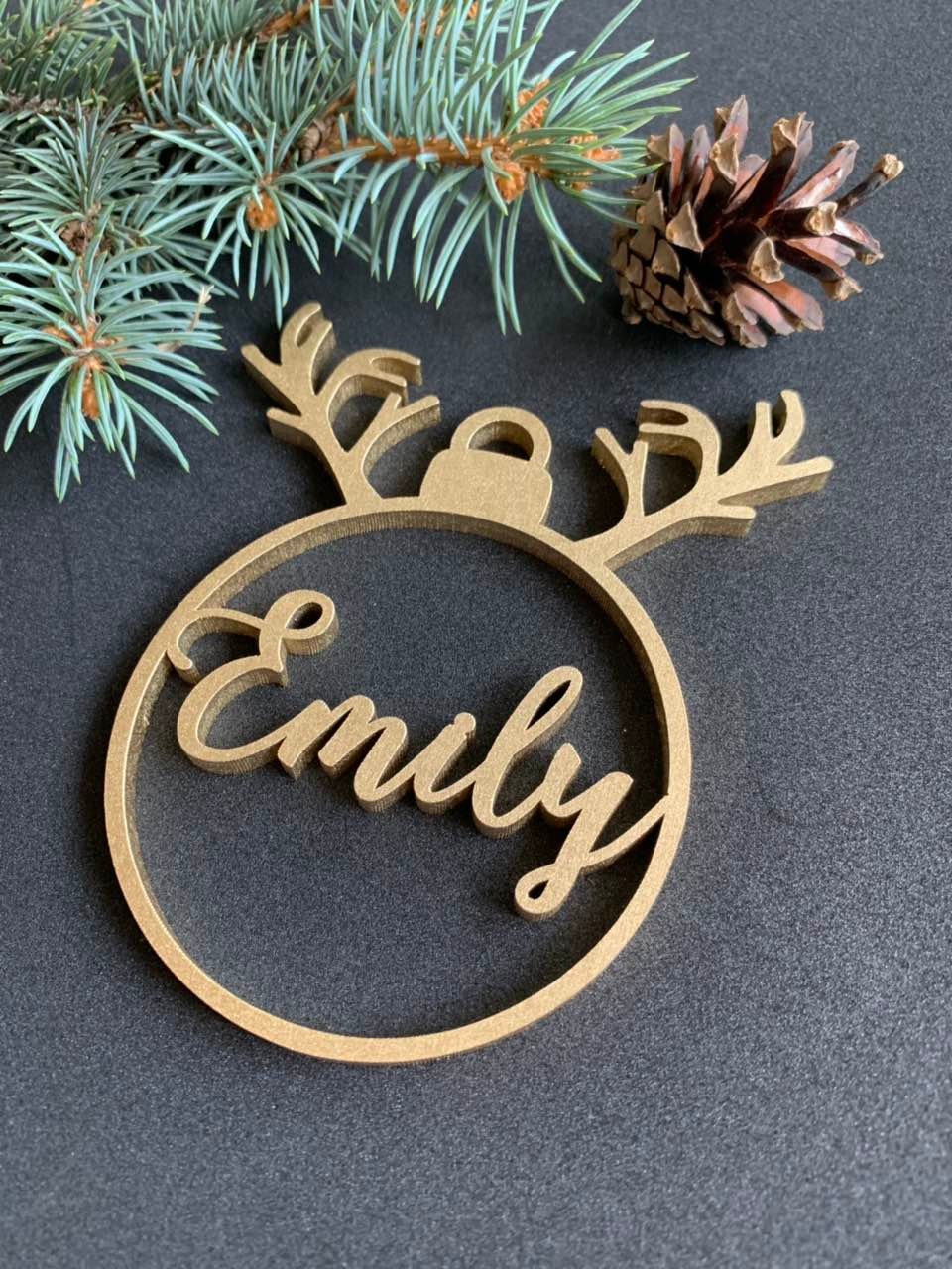 Reindeer Christmas Ornament Reindeer Christmas Decor Wood Etsy