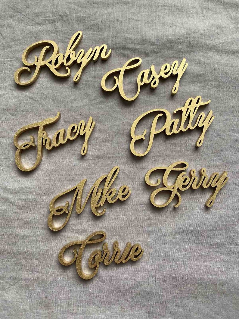 Wooden Place Names Settings Custom Wood Wedding place Etsy