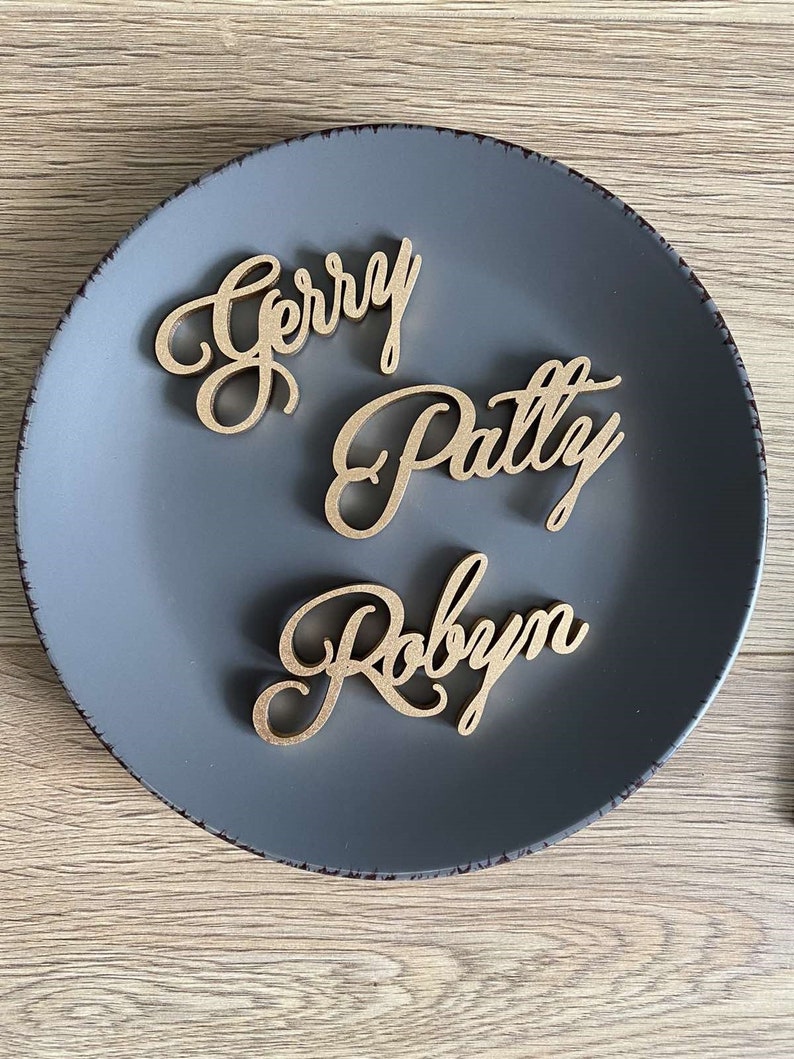 Wooden Place Names Settings Custom Wood Wedding place Etsy