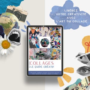 Guida creativa PDF - Suggerimenti e tecniche per collage, journaling, scrapbooking, composizioni di carta fai-da-te - Kit collage speciale - In francese