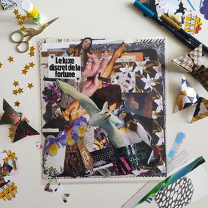 Kit per collage divertenti e artistici - 50+ ritagli vintage colorati e moderni - Scrapbooking creativo e Journaling fai da te - Formato XXL