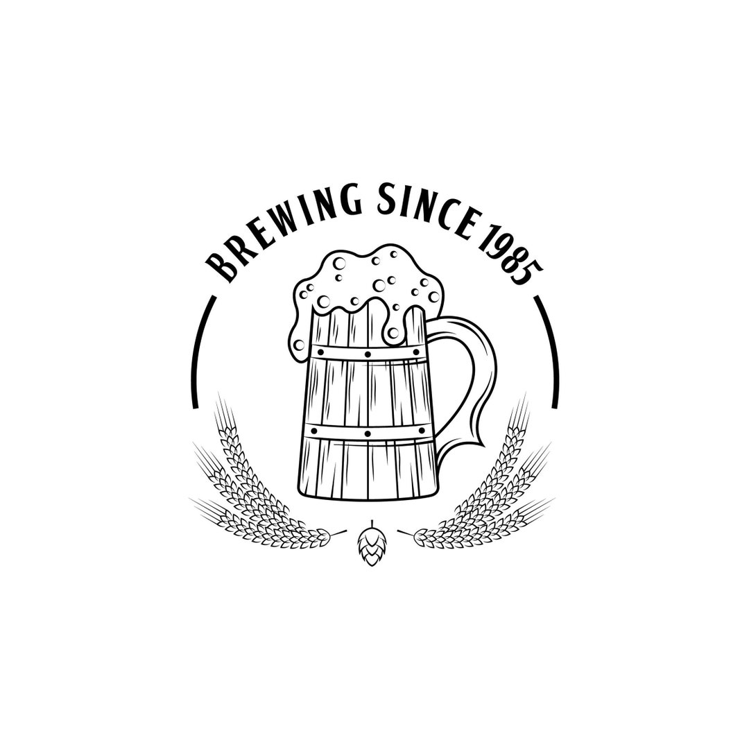 Beer Logo 53 Barrel Pub Bar Tavern Brew Brewery Barley - Etsy