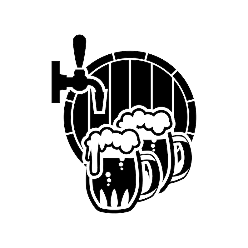 Beer Logo Barrel Pub Bar Tavern Brew Brewery Barley