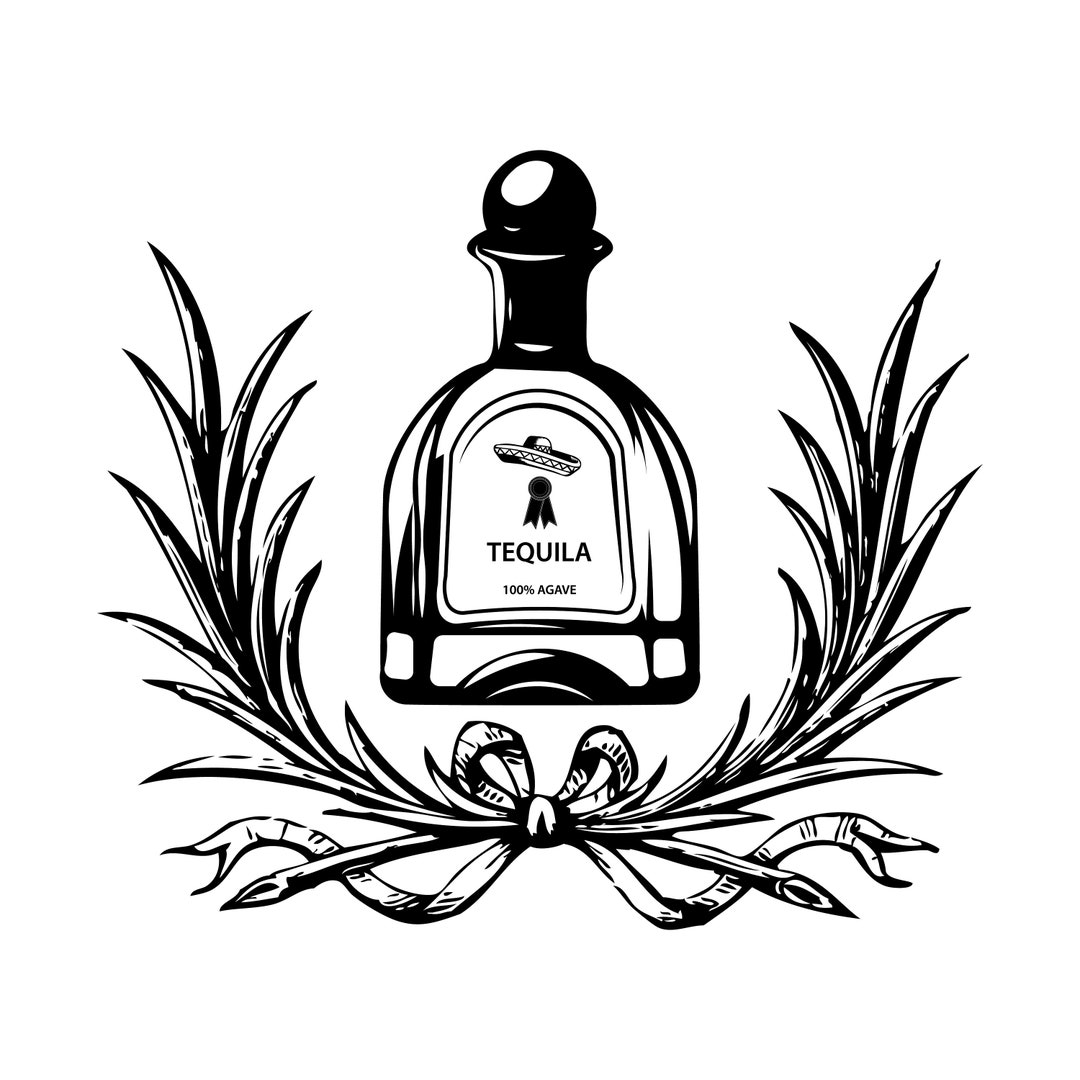 Tequila Logo Botella 1 Barril Bar Bar Tavern Cervecería Etsy México