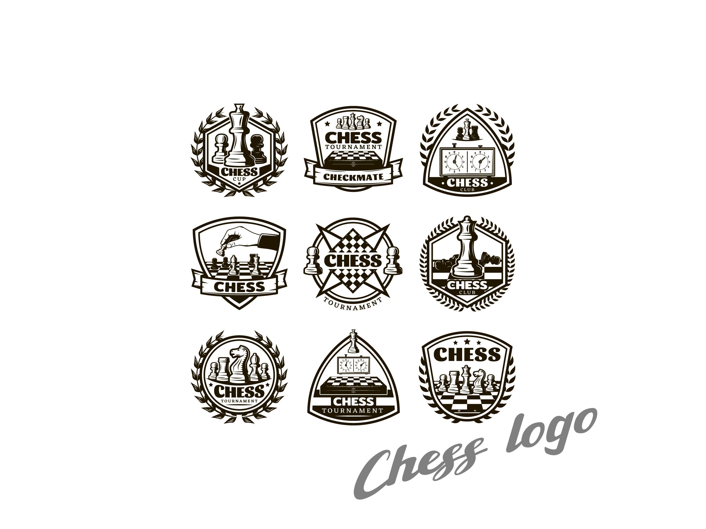 Chess Piece Black King Club Pieces Banner Board Game Check Mate Player  Competition FIDE Master .SVG .PNG Clipart Vector Cricut Cut Cutting