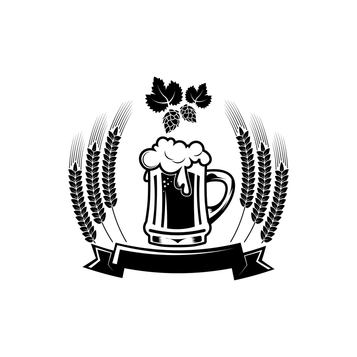 Beer Logo Barrel Pub Bar Tavern Brew Brewery Barley Brewing - Etsy