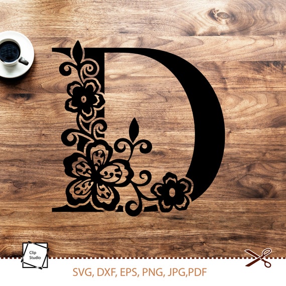 Download Botanical Alphabet Svg Floral Letter D Svg Cut File Svg Etsy