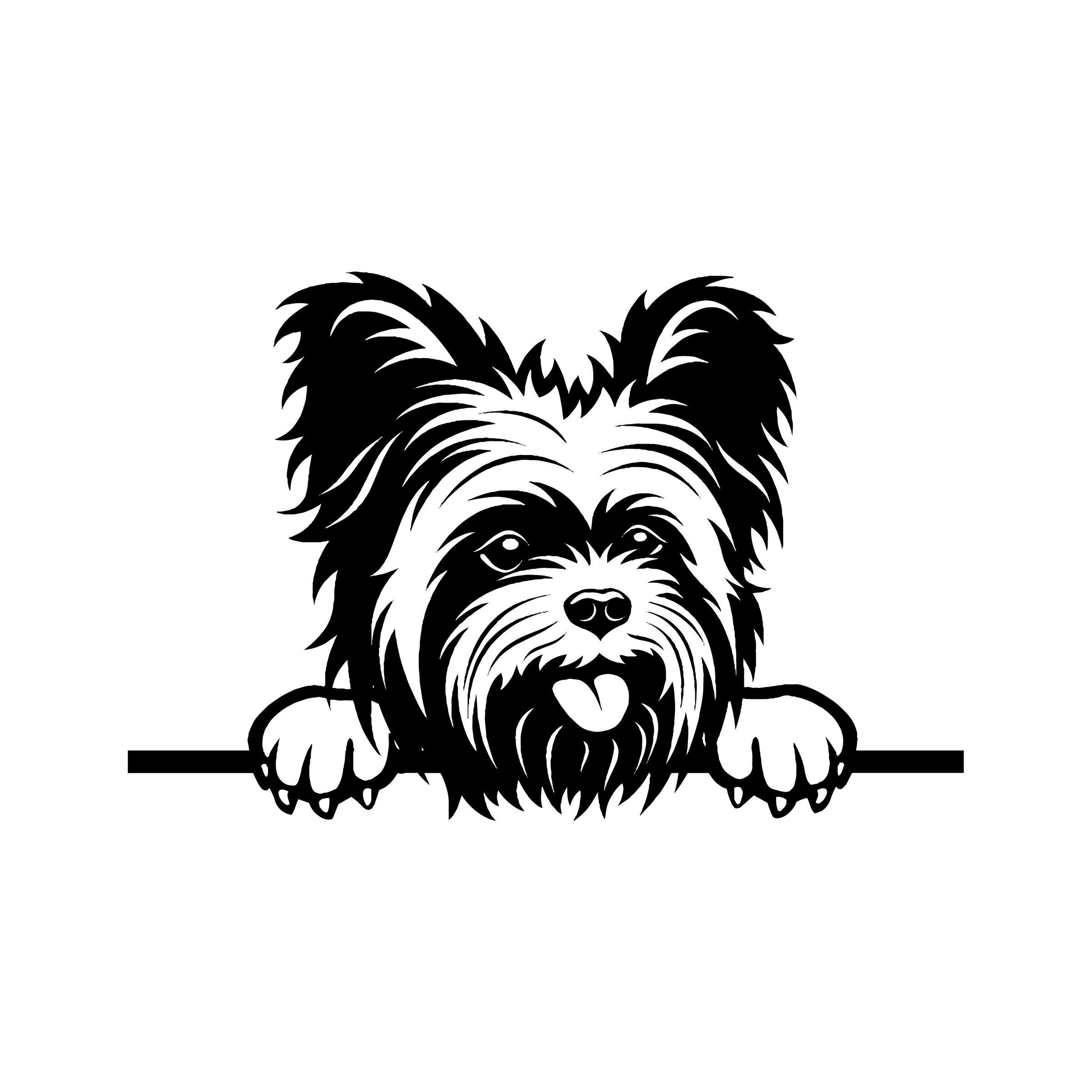 Download Yorkshire Terrier 5 Puppy Peeking Yorkie Dog Breed K-9 | Etsy