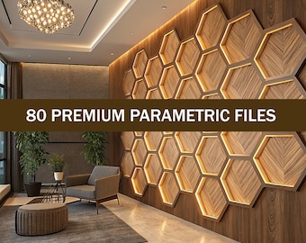 Parametric Geometric Screen Panels Bundle - Laser Cut - Square, Hexagon, Triangle, Rhombus, Circle - Smooth Wave & Radial Flow - DXF SVG PDF