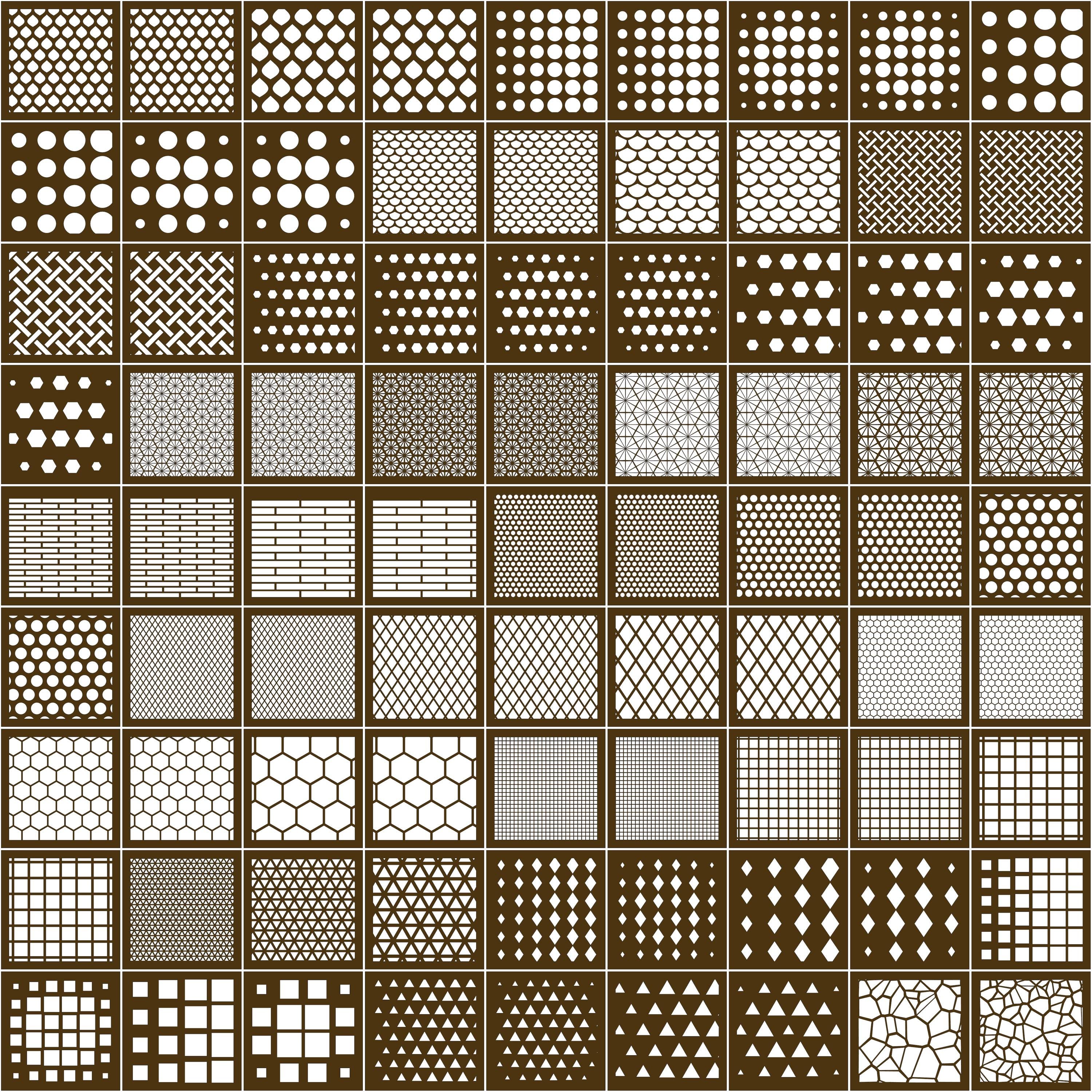 Parametric Geometric Screen Panels Bundle - Laser Cut - Square, Hexagon ...